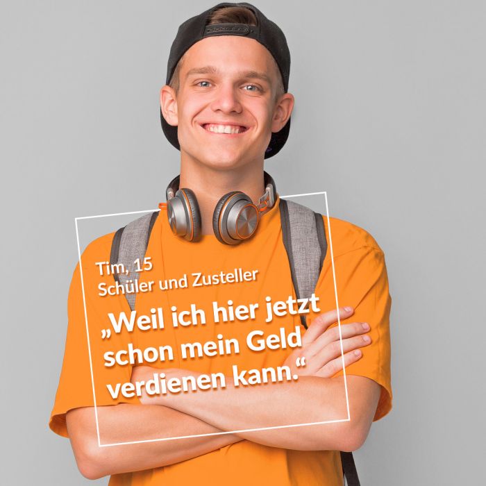 Tim - Schüler und Zusteller von Wochenzeitungen